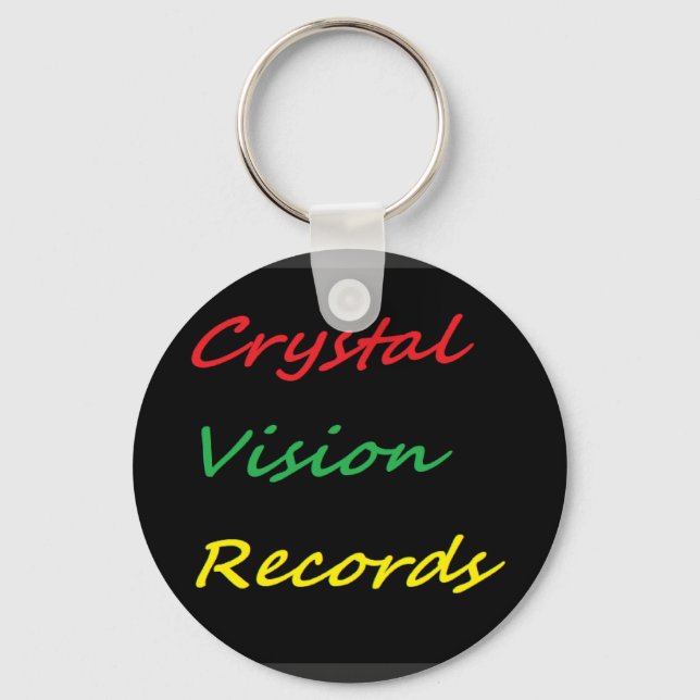 crystal vision records tshirts nyckelring (Framsida)