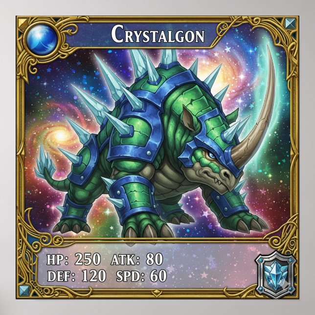 Crystalgon Trading Card Poster (Framsidan)