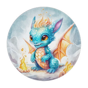 Crystalized Cute Baby blue Dragon