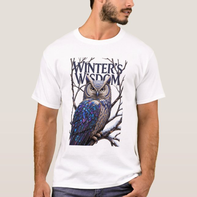 Crystalized Forest Owl T-Shirt, Premium  T Shirt (Framsida)