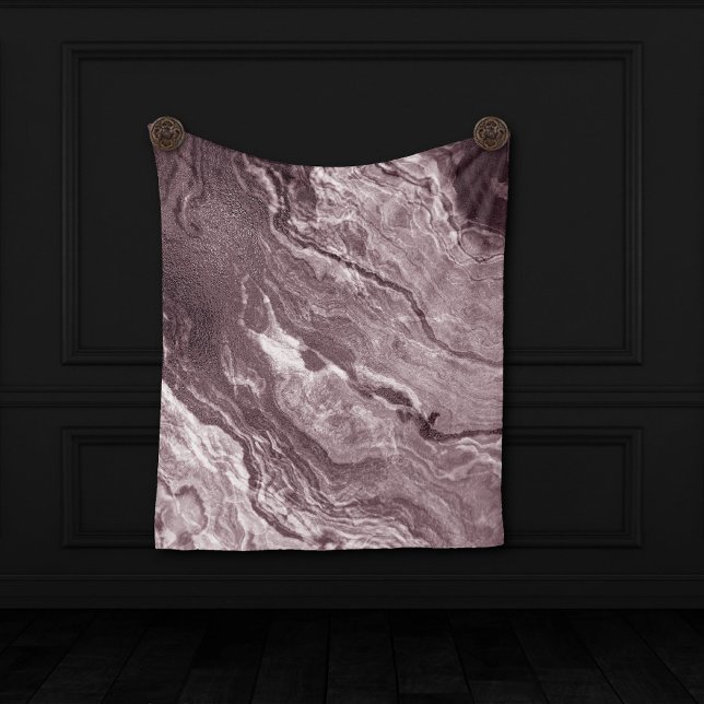 Crystalized Mauve Agate | Dusty Ro Rosa Marble Fleecefilt (Skapare uppladdad)