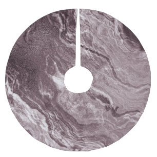 Crystalized Mauve Agate Dusty Ro Rosa Marble Julgransmatta Borstad Polyester