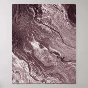 Crystalized Mauve Agate Dusty Ro Rosa Marble Poster