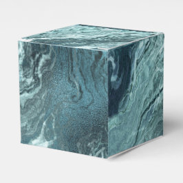 Crystalized Teal Agate | Mörk Aqua MarLED Stone Presentaskar