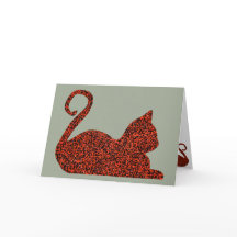 CrystalKatz Cat-Combo Anpassningsbar Greeting Card