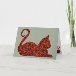 CrystalKatz Cat-Combo Anpassningsbar Greeting Card Kort