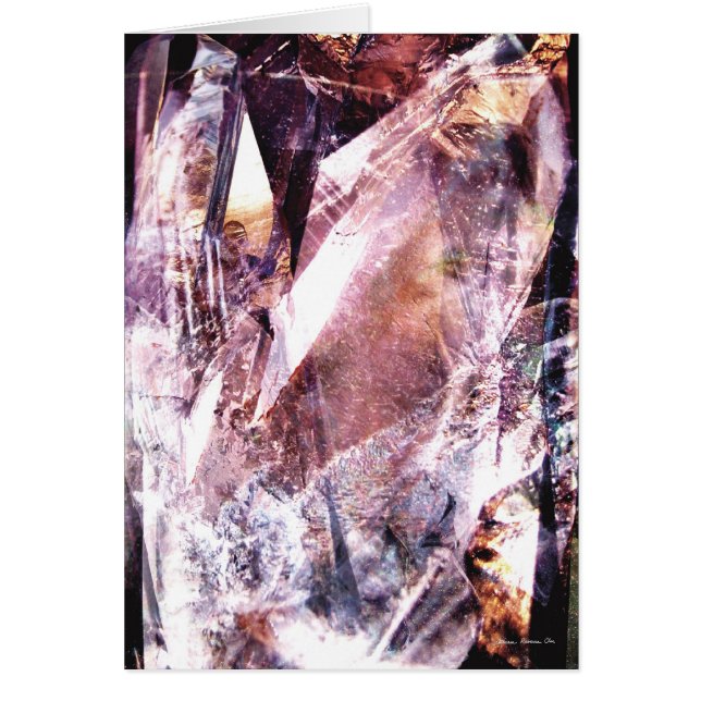 Crystalline abstrakt 4 hälsningskort (Framsidan)