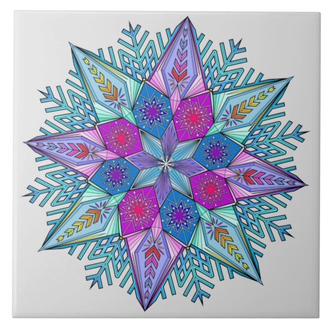 Crystalline Kaleidoscope™ Kakelplatta (Framsidan)