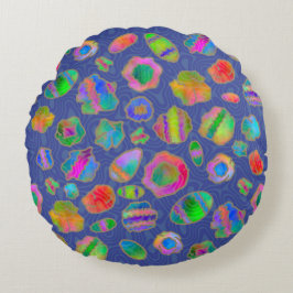 Crystalline Riverbed Winter Blue Rund Kudde