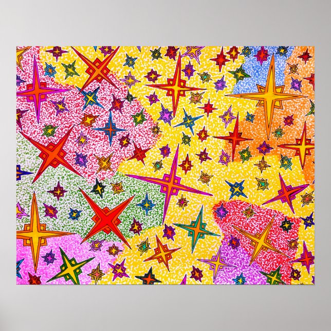 Crystallize - abstrakt teckning poster (Framsidan)