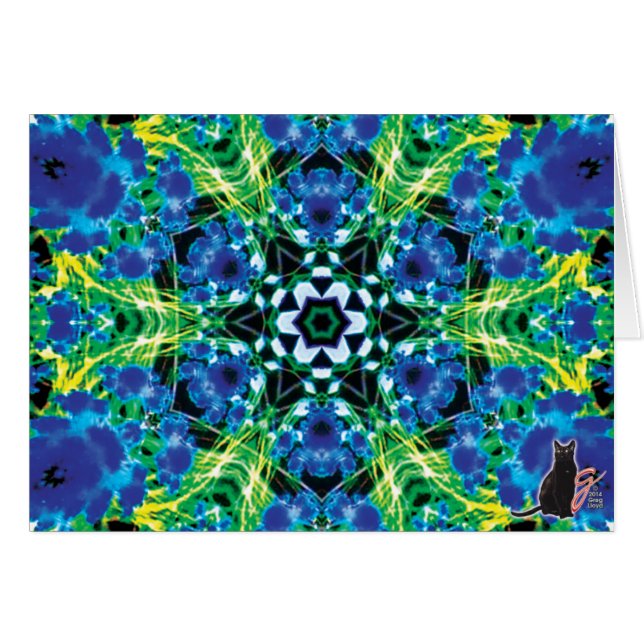 Crystalmarine Kaleidoscopekort Hälsningskort (Framsidan Horizontal)