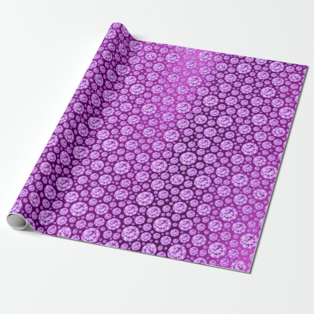 Crystals Diamond Violet Lila Plum Confetti Dots Presentpapper (Utrullad)