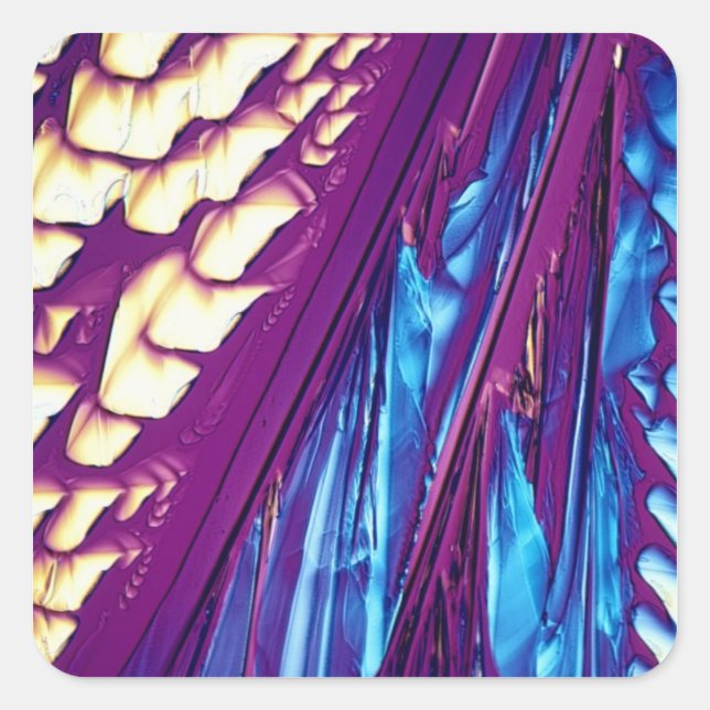 Crystals för vinsyra fyrkantigt klistermärke (Framsida)