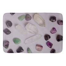 Crystals Gems Energy Vibes design Bath Mat