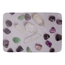 Crystals Gems Energy Vibes design Bath Mat Badrumsmatta