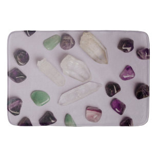 Crystals Gems Energy Vibes design Bath Mat Badrumsmatta