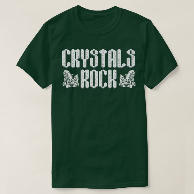 Crystals Harder Than Sten Stone Inslag Crystal 4 T Shirt (Design framsida)
