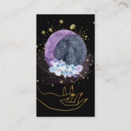*~* Crystals Måne Himmel Cosmos Stars Hand Visitkort