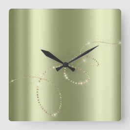 Crystals Mint Infinity Guld. Elegant Greenpeace Fyrkantig Klocka