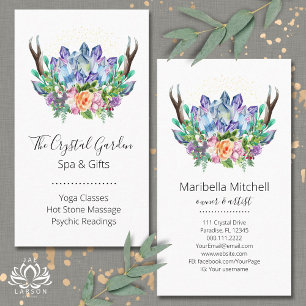 Crystals Yoga Energy Healer Psychic Reiki Spa Visitkort