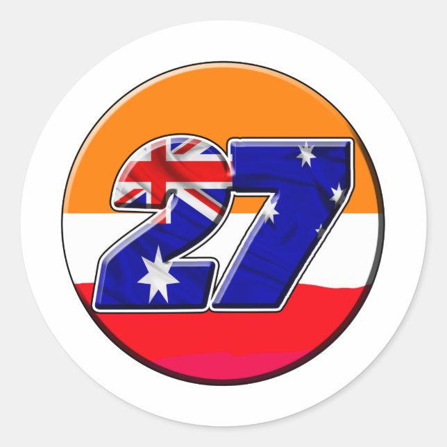 CS27-repcirkel Runt Klistermärke (Framsida)