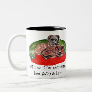 cs 80 Julafton 2019 Butch & Izzy001 (2) Två-Tonad Mugg