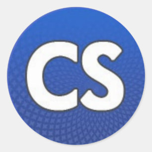 CS Blue Sphere Runt Klistermärke