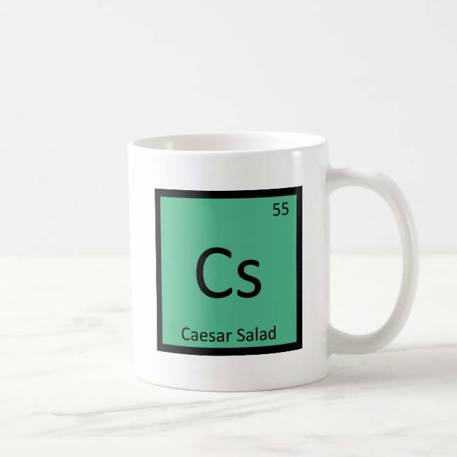 Cs - Caesar Salad Chemistry Periodic Bord Symbol Kaffemugg (Höger)