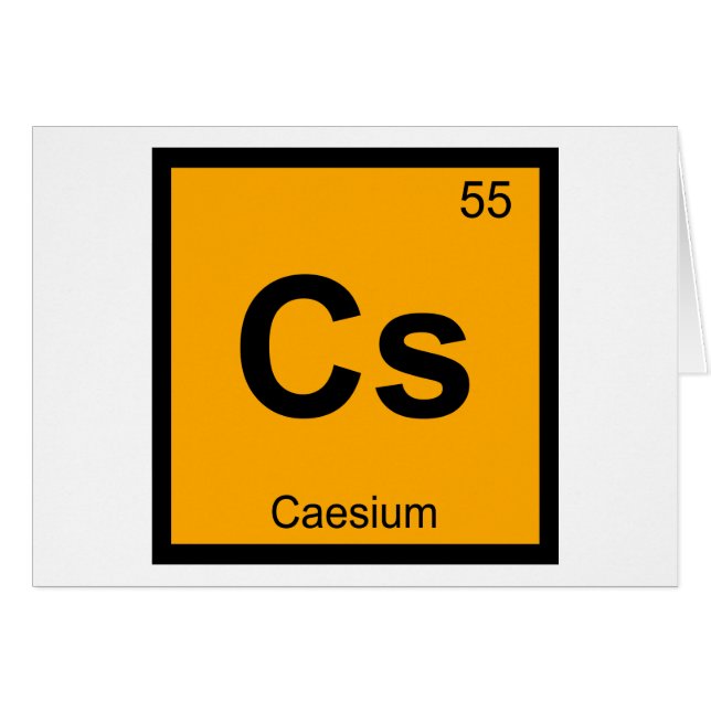 Cs - Cesium kemi periodiska systemet symbol Hälsningskort (Framsidan Horizontal)