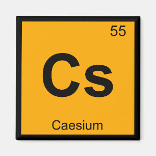 Cs - cesiumkemi Periodic Bord Symbol Magnet