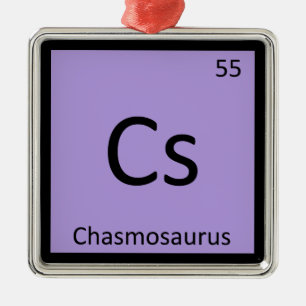 Cs - Chasmosaurus Dinosaur Chemistry Inslag Julgransprydnad Metall