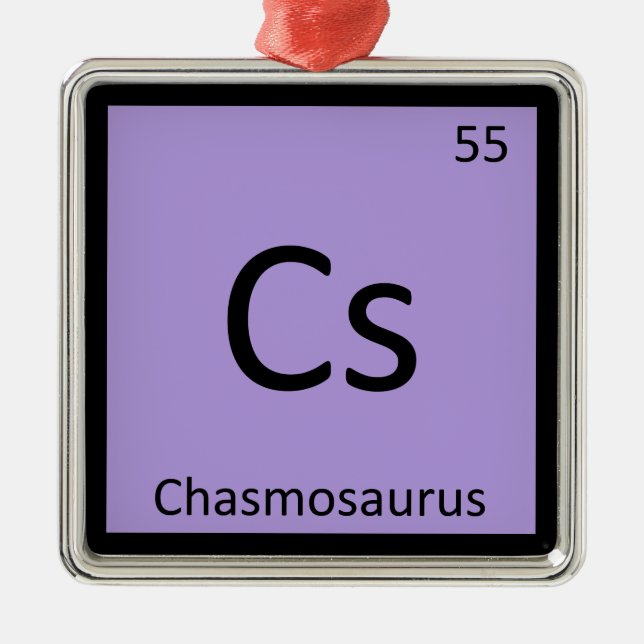 Cs - Chasmosaurus Dinosaur Chemistry Inslag Julgransprydnad Metall (Framsidan)