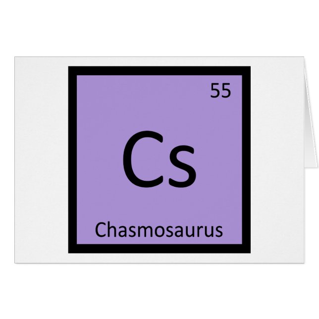 Cs - Chasmosaurus Dinosaur Kemi Element Hälsningskort (Framsidan Horizontal)