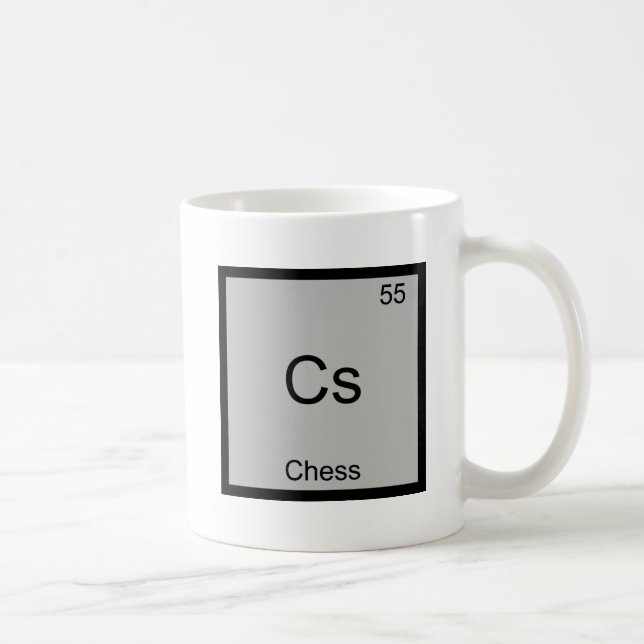 Cs - Chess Funny Chemistry Inslag Symbol T-Shirt Kaffemugg (Höger)