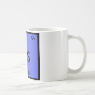 Cs - Coquilles Kemisk Periodiska Systemets Symbol Kaffemugg