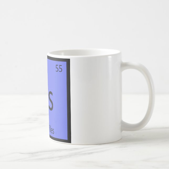 Cs - Coquilles Kemisk Periodiska Systemets Symbol Kaffemugg (Höger)