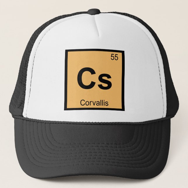 Cs - Corvallis Oregon Kemi Periodiska Systemet Keps (Framsida)