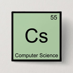 Cs - Datavetenskap Kemiskt Element Symbol T-shirt Knapp