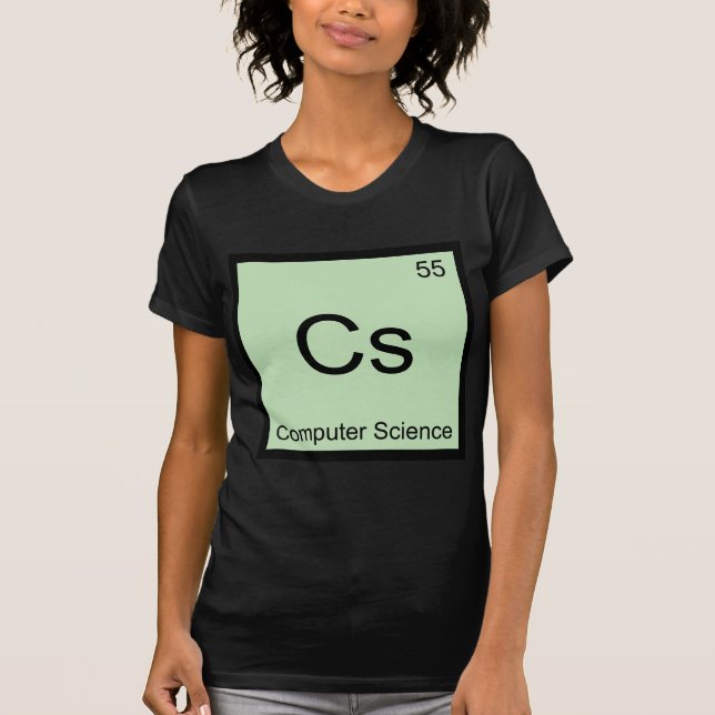 Cs - Datavetenskap Kemiskt Elementsymbol T-shirt (Framsida)