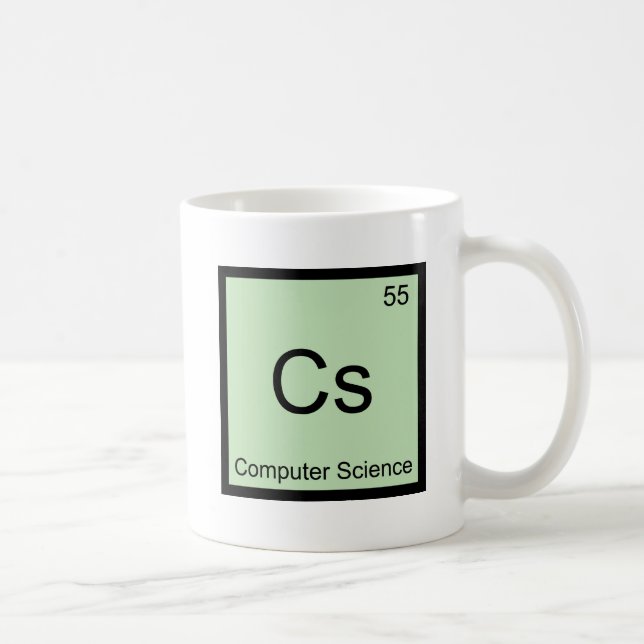 Cs - Datavetenskap Kemiskt Elementsymbol T-shirt Kaffemugg (Höger)