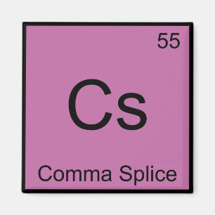 Cs - Komma splice kemi element symbol Roligt T Magnet