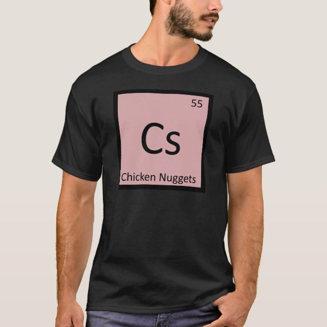 Cs - Kycklingnuggets Förrätt Kemi Symbol Tee (Framsida)