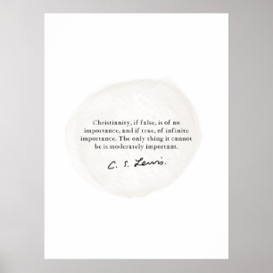 CS Lewis-citatet om det kristna livet, kristendome Poster