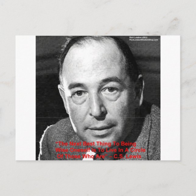 CS Lewis "Omge dig" Visdomspresentidéer Vykort (Framsida)