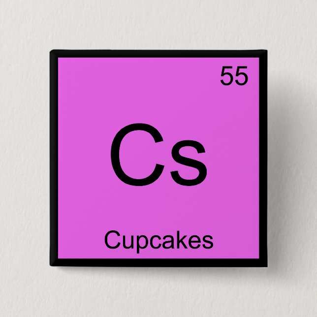 Cs - Muffins Chemistry Inslag Symbol Dessert Tee Knapp (Framsida)