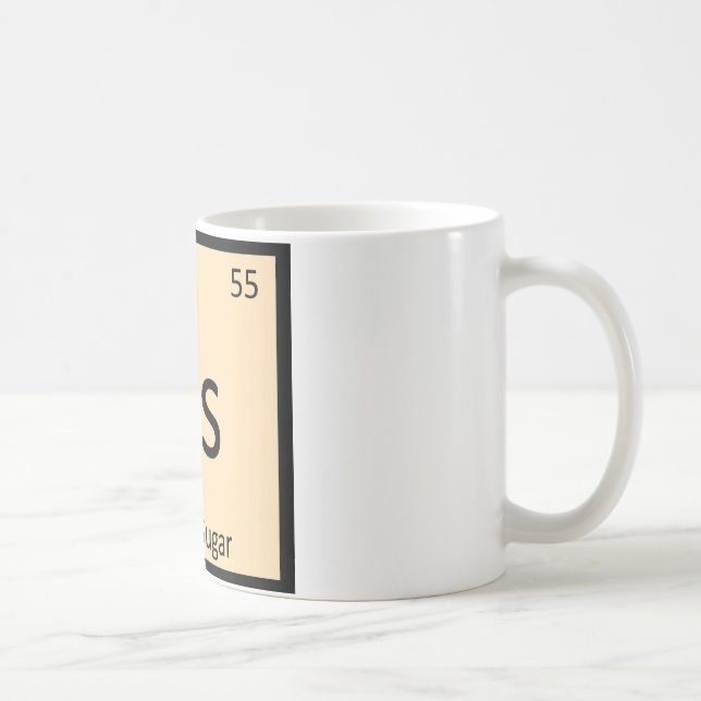 Cs - sockerrörs socker kemi periodiska systemet sy kaffemugg (Höger)