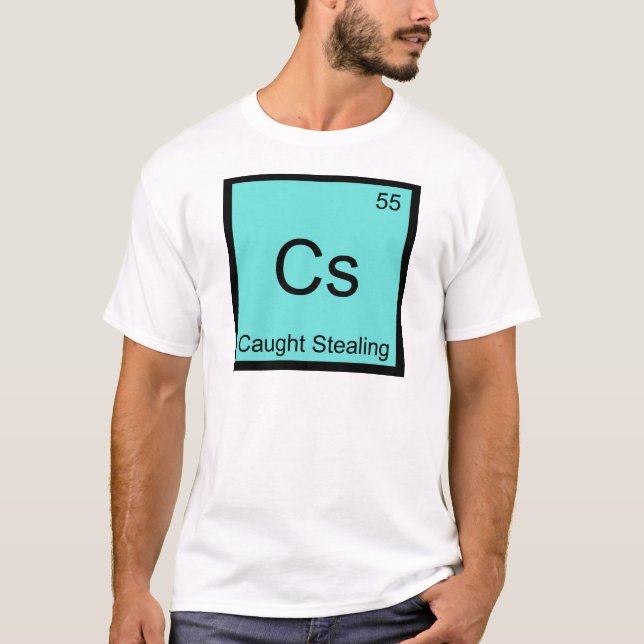 Cs - Tjuvdopad Kemiskt Element Symbol T-Shirt (Framsida)