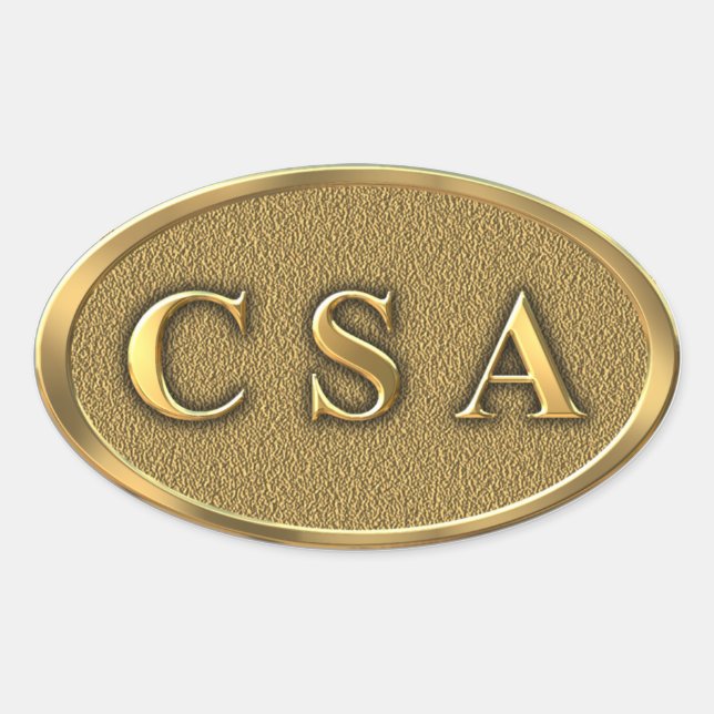 CSA Civil Krig Sticker Ovalt Klistermärke (Framsida)