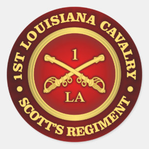 CSC - 1st Louisiana Cavalry Runt Klistermärke