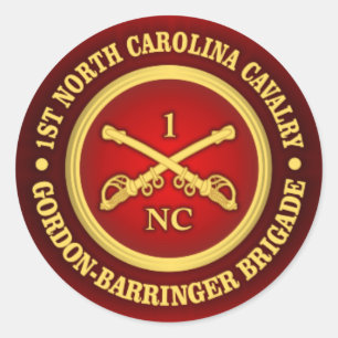 CSC - 1st North Carolina Cavalry Runt Klistermärke